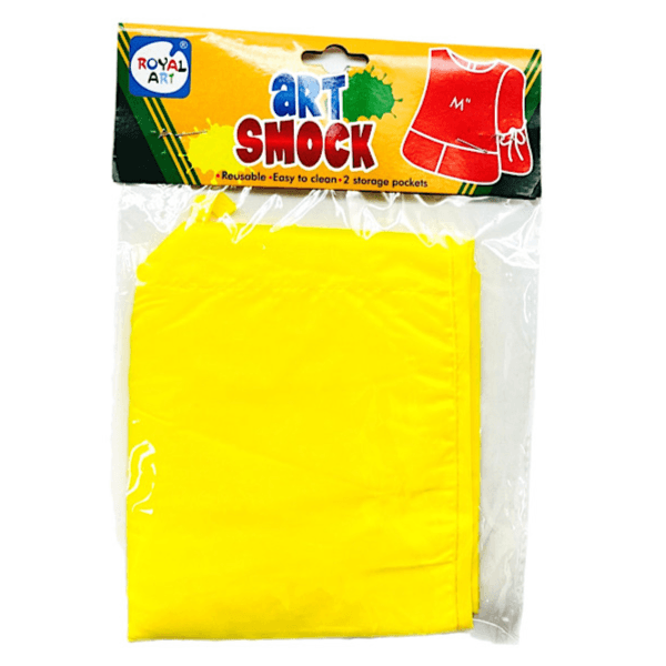 Royal Art, Kids Painting Apron,48cm Length, Width 34cm, Yellow Colour - 10434