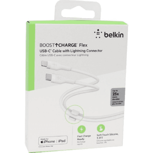 Belkin Boost USB-C Able With Lightning Connector 10ft