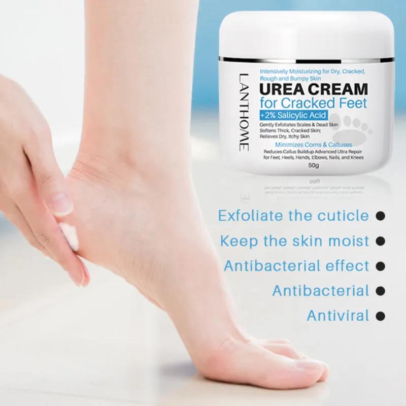 Lanthome Urea Cream Salicylic Acid Foot Callus Remover Cream For Dry Cracked Feet 50Ml