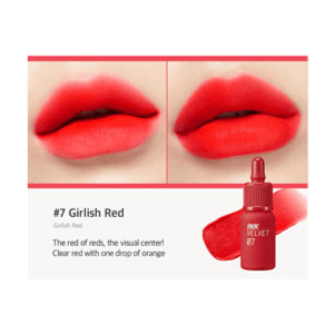Peripera - Ink Velvet (4G) - 07 Girlish Red
