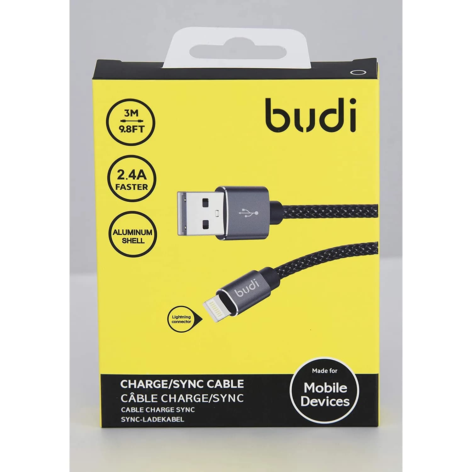 Budi Usb-A To Lightning 3M (2.4A) Apple IPhone Cable