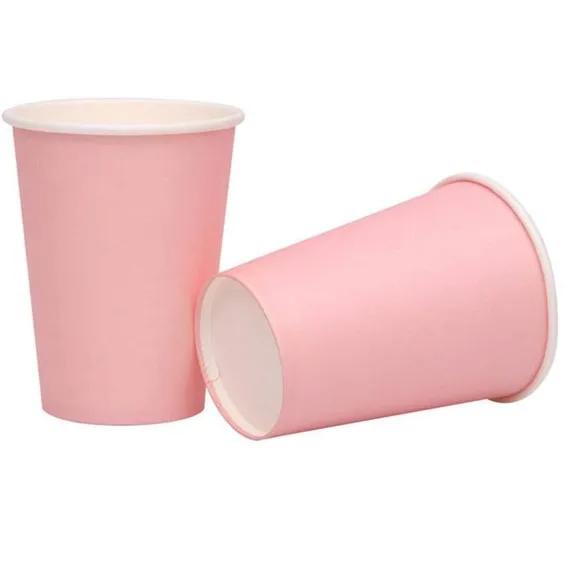 Paper Cups Pastel Pink