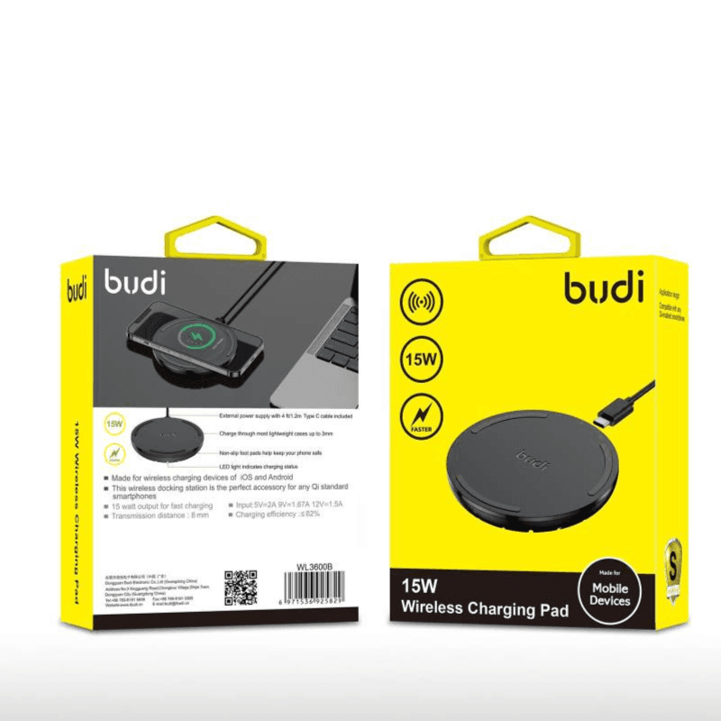 Budi 15W Wireless Charging Pad