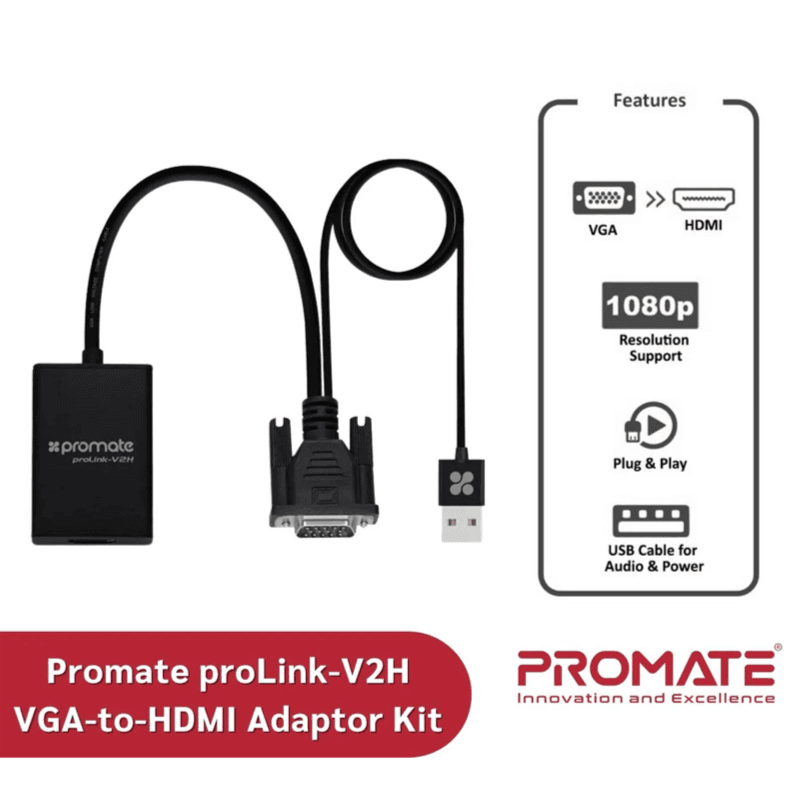 Promate ProLink-V2H VGA-to- HDMI Adaptor