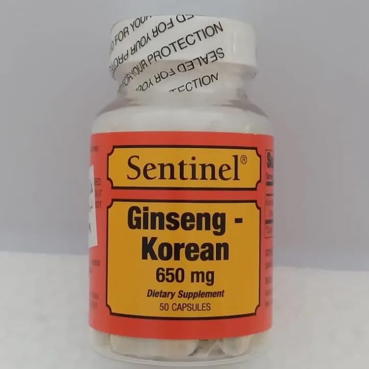 Sentinel Ginseng Korean 650mg 50 Tablets