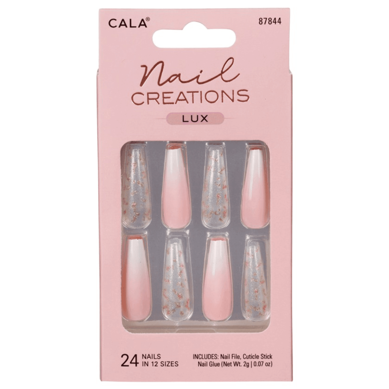 Cala Nail Creations Lux Code:87844 24 Nails In 12 Sizes