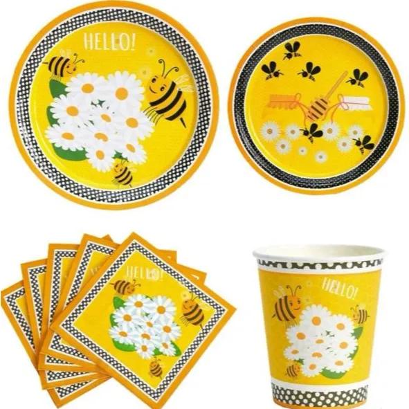 Bee Daisy Disposable Tableware