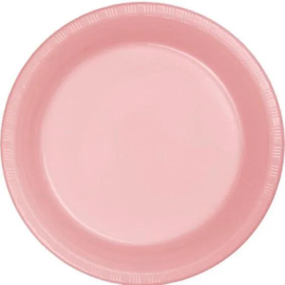 Pastel Pink Plates 8 Pieces