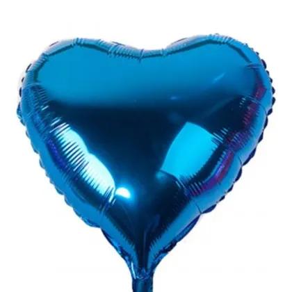 Blue Heart Helium Balloon