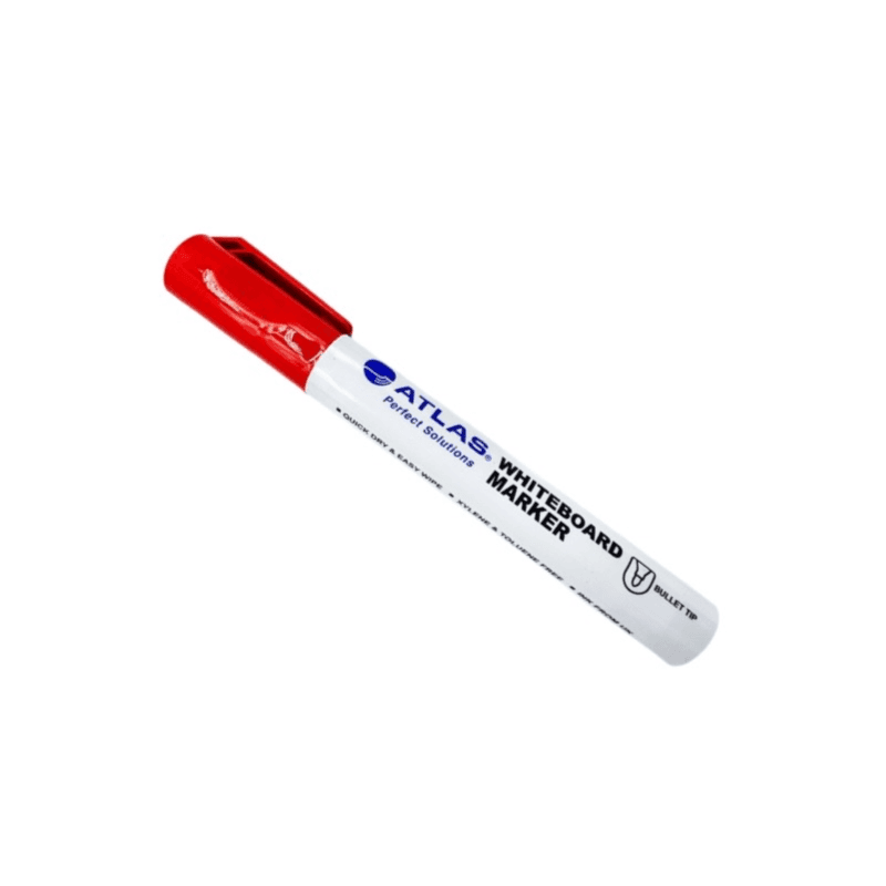 Atlas Bullet Tip White Board Marker Red Colour - 11021