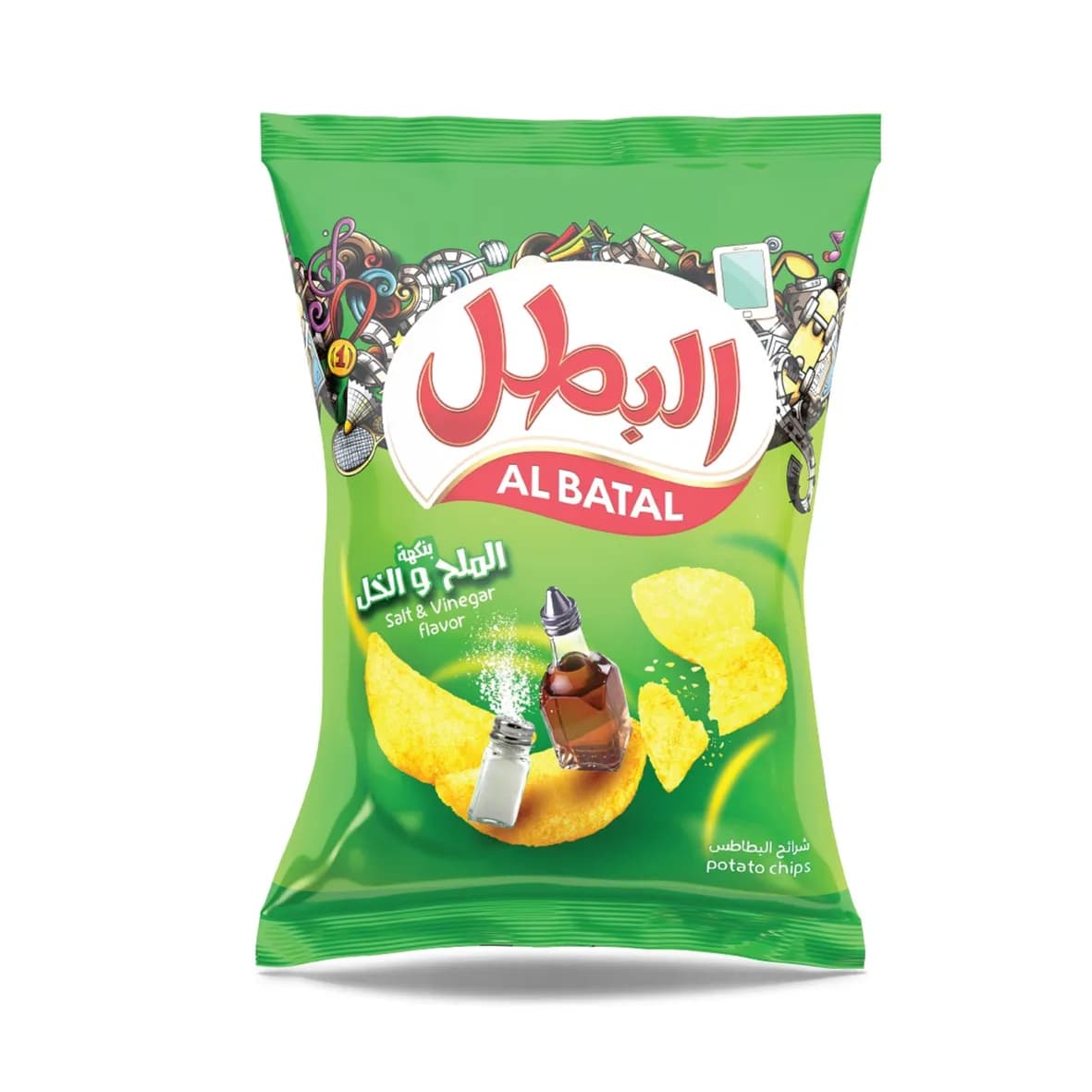 Al Batal Potato Chips Salt&vinegar 110gm