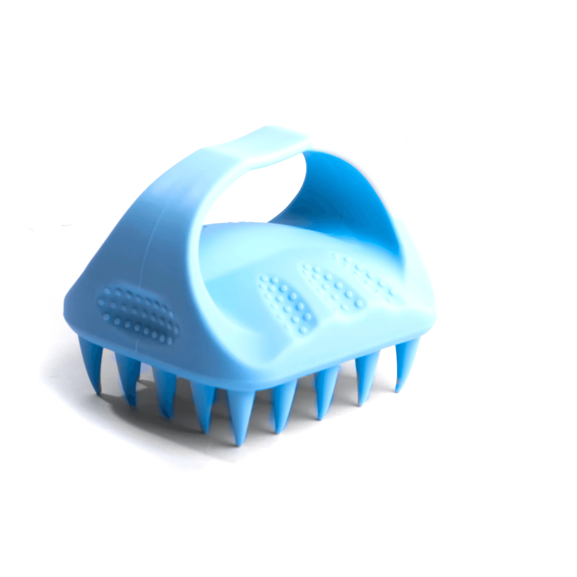 Hair Scalp Massager Shampoo Brush Blue Square Shape