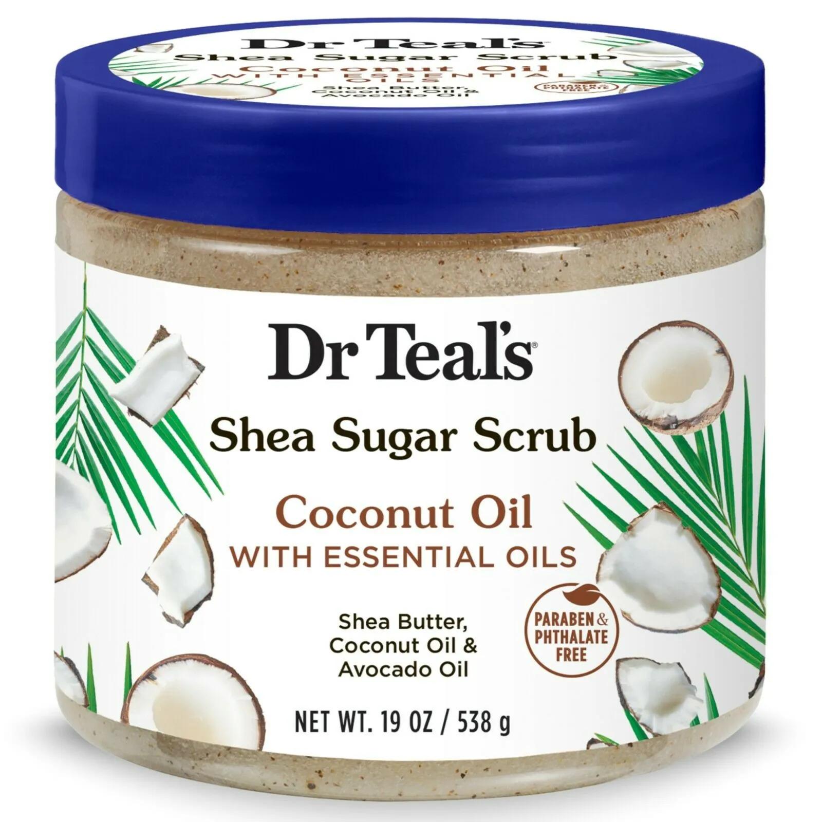 Dr Teal's Shea Sugar Body Scrub With Coconut Oil And Essential Oils 538g