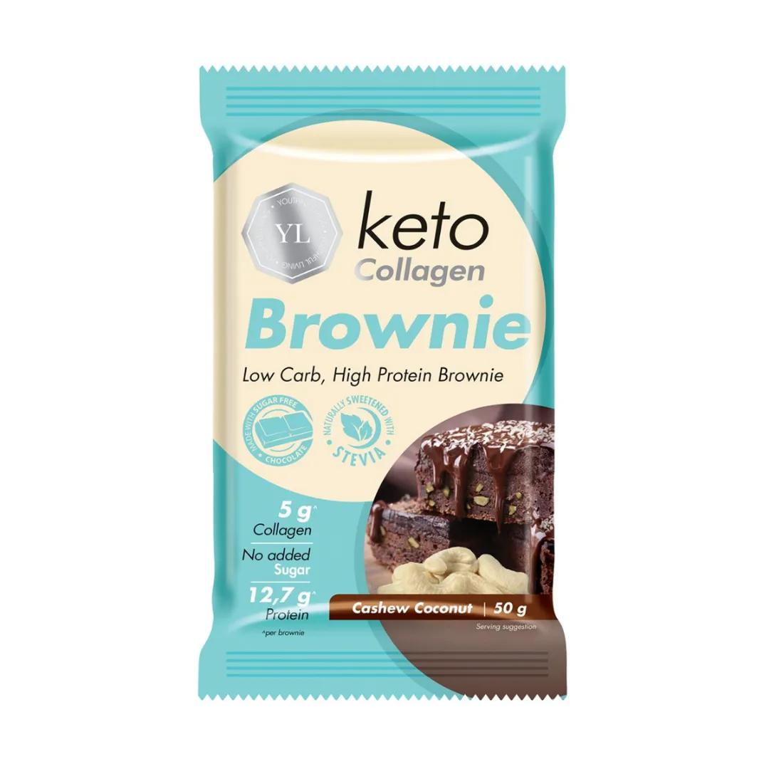 Youthful Living Keto Collagen Brownie Cashew Coconut 50G