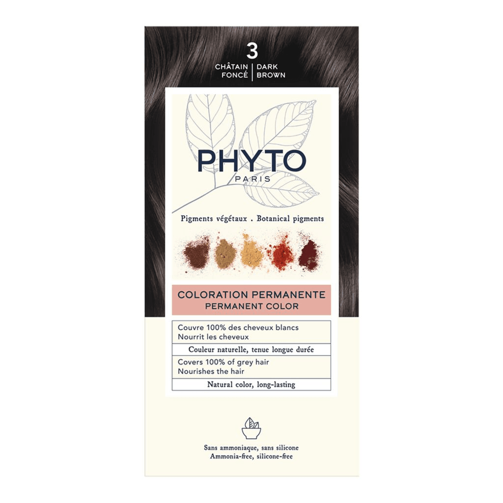 Phyto Permanent Natural Hair Color No:3 Dark Brown