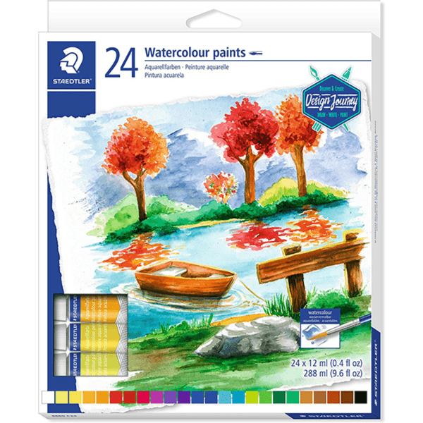 Staedtler Water Color Paints Tubes Set Of 24 Colors (Wcst03)