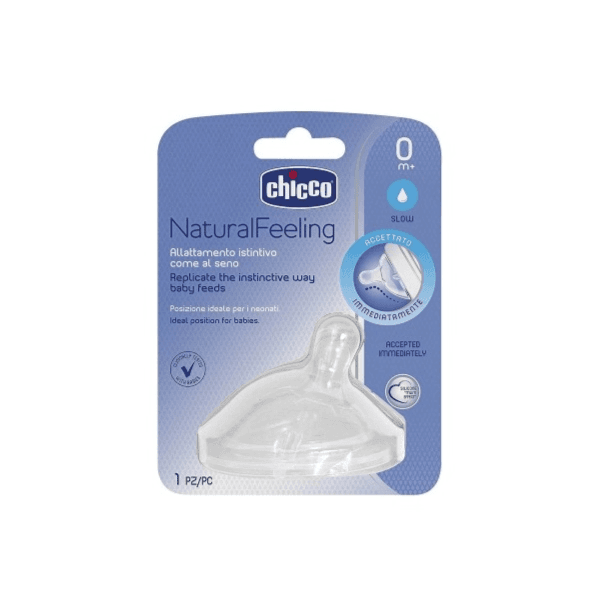 Chicco Natural Feeling Slow Flow Inclined Teats 0 M+