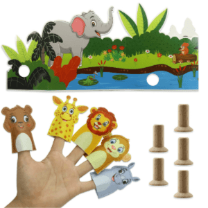 Fnger Puppets Set Jungle