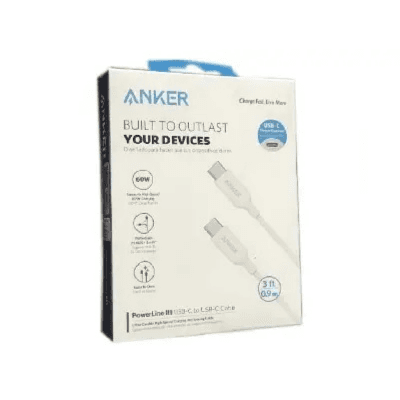 Anker Powerline 3 Usb C To Usb C Cable 0.9 Meter