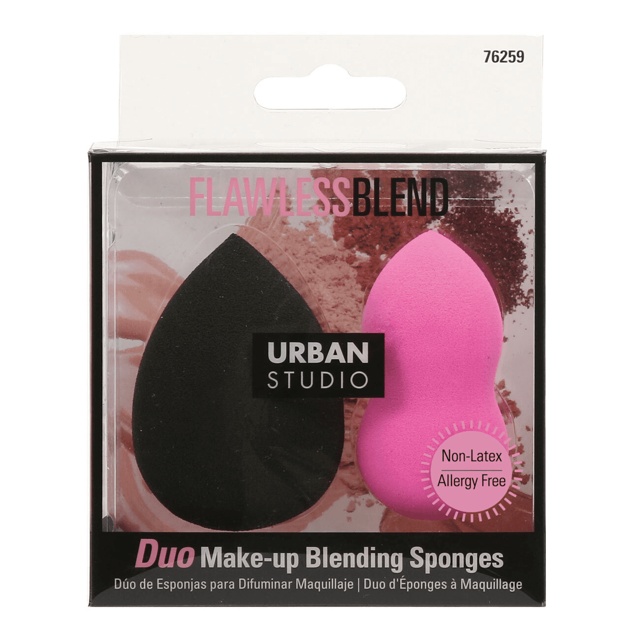 Cala (76259) Duo Make-Up Sponges (Black / Pink)