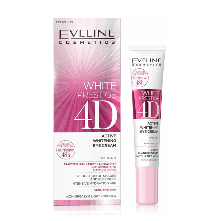 Eveline Cosmetics White Prestige 4d Active Whitening Eye Cream 20 Ml