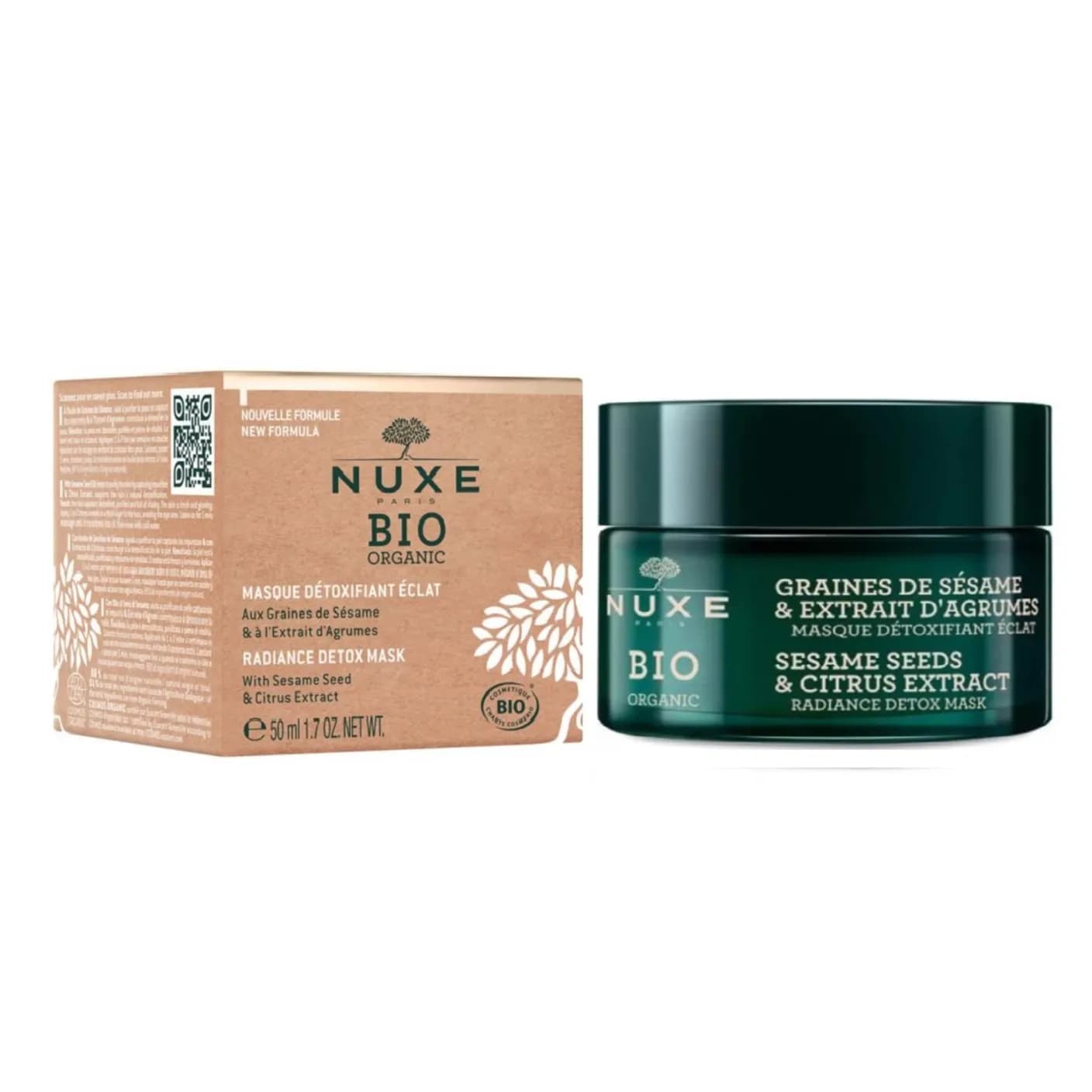 Nuxe Bio Organic Radiance Detox Mask With Sesame Seed And Citrus Extract 50ml