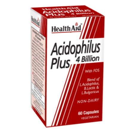 Health Aid Acidophilus Plus 4 Billion 60 Capsules 