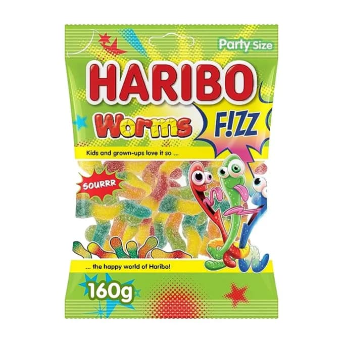 Haribo Worms Fizz  Sour Sensation 160g