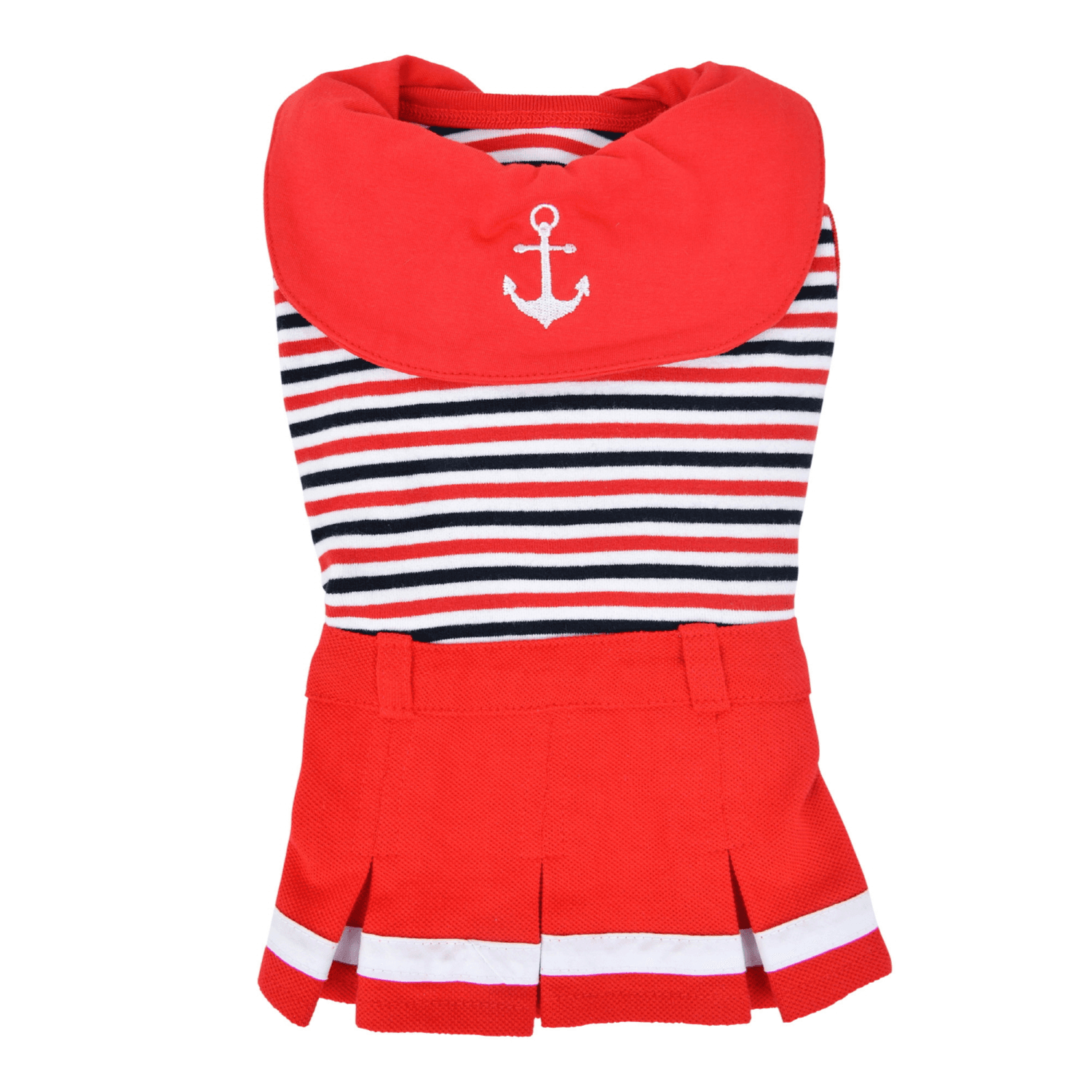 Puppia Marine Cat Dress Red Large Size