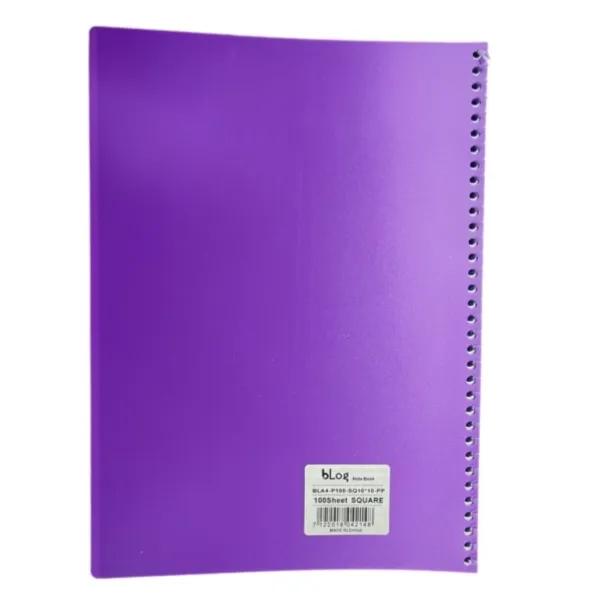 Blog University 10x10 Square Maths Notebook A4 Size 100 Sheets Purple Colour - 3402