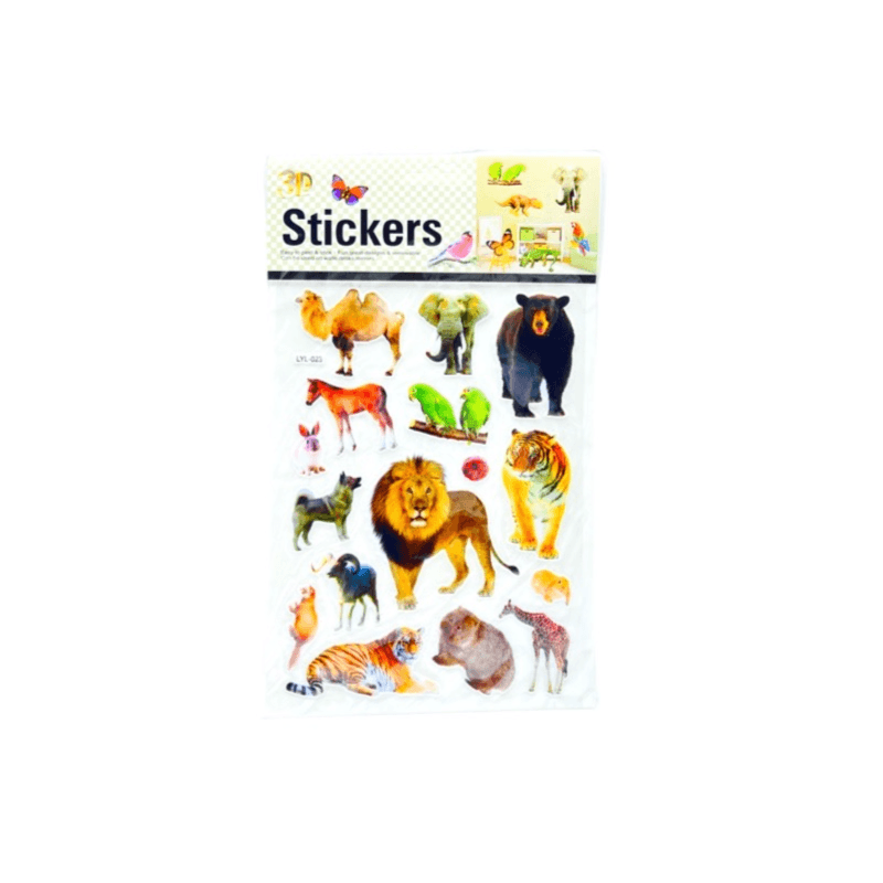 Beautiful Wild Animals 3d Puffy Sticker - 4239