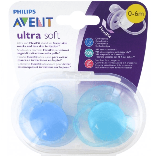 Philips Avent Soother Ultra Soft 0-6 Months Blue 212.20