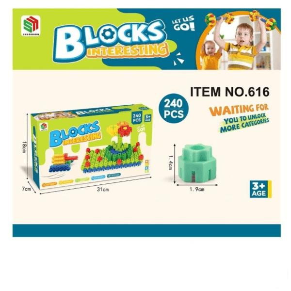 Interesting Blocks For Kids- 240 Pieces (BBCS38_172)