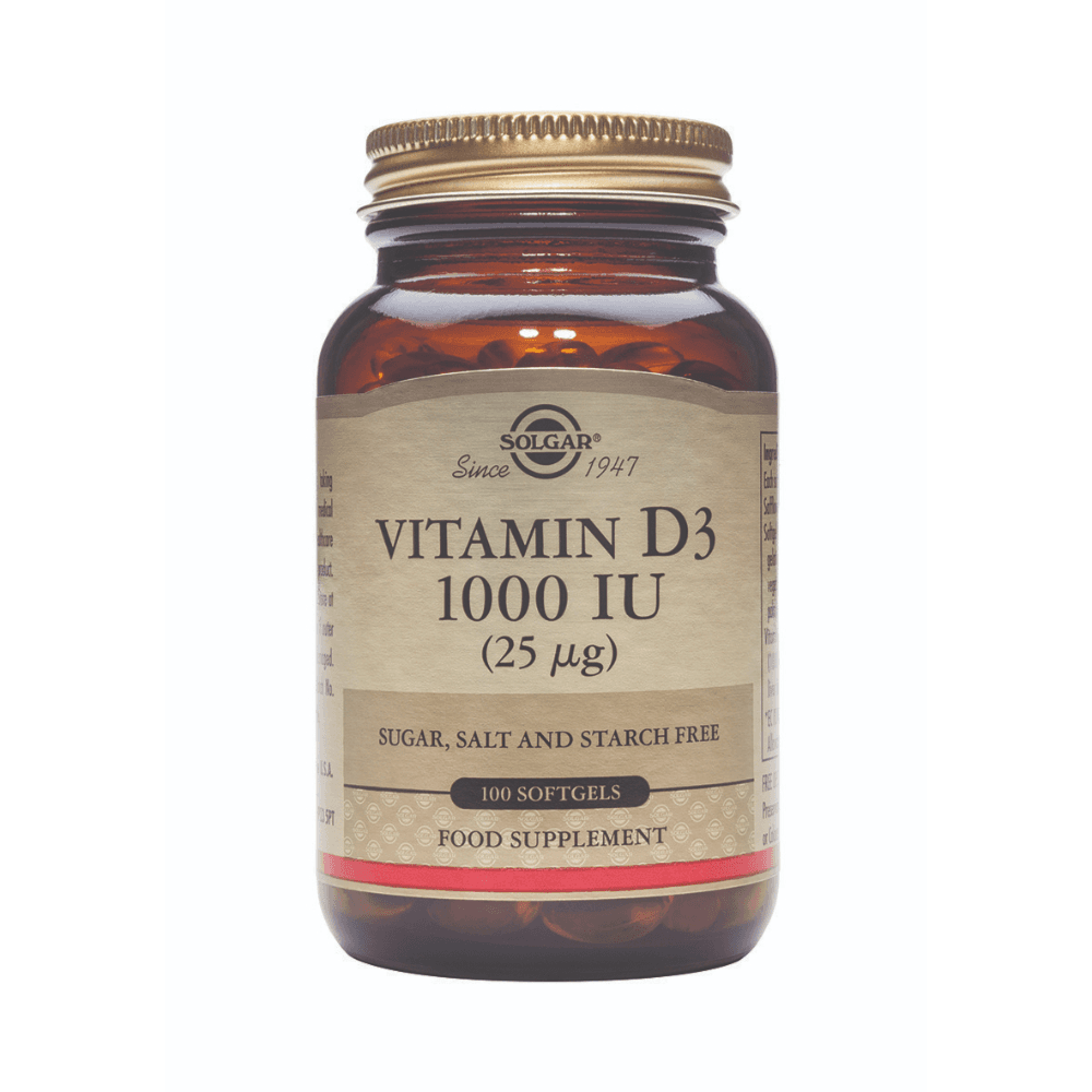 Solgar Vit D3 1000 Iu 100 Softgels
