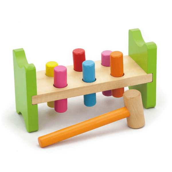 Wooden Pound-A-peg Green