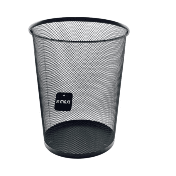 Maxi Metal Mesh Dustbin Round 18ltr, 35x30cm Black Colour 11806