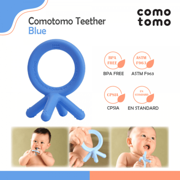 Comotomo Silicone Teether Blue