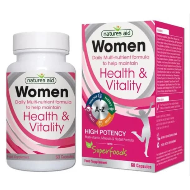 Natures Aid Women Daily Multivitamin, Minerals Herbals Formula 60's