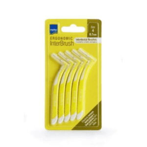 Intermed Ergonomic Interdental Brushes with Handle 0.7mm -16380 Yellow 5'S