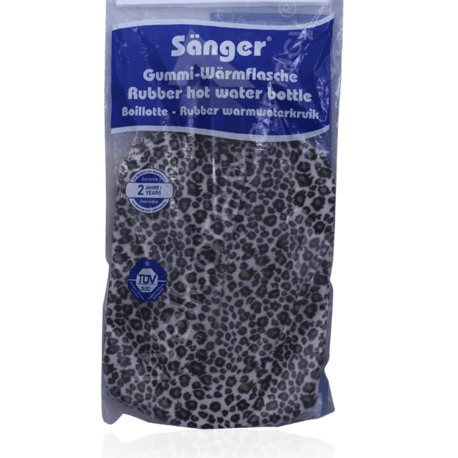 Sanger(13380) Velour Cover Zick Zack Turquise Green Hot Water Bag 2ltr