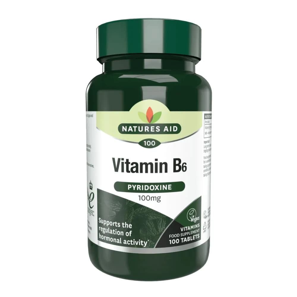 Natures Aid Vitamin B6 100mg Tab 100's