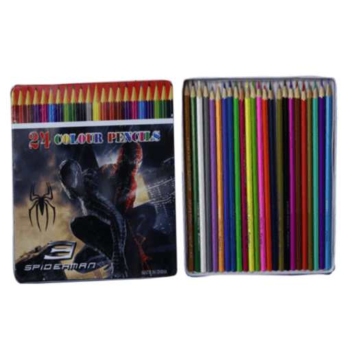 Color Pencil With The Design Of Cartoon Characters 24Pcs