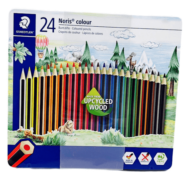 Staedtler Noris 24 Color Pencils Metal Box - 10288