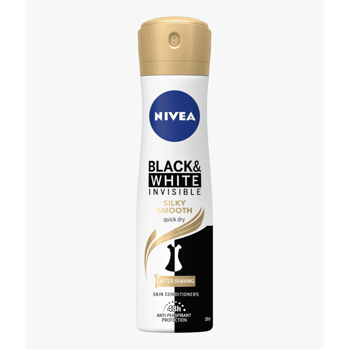 Nivea Deo Inv Black & White Silk Soomth (F) 150ml No. 3714