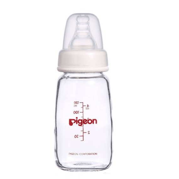 Pigeon Slim Neck Glass Bottle Clear Cap - 120ml- Pa282