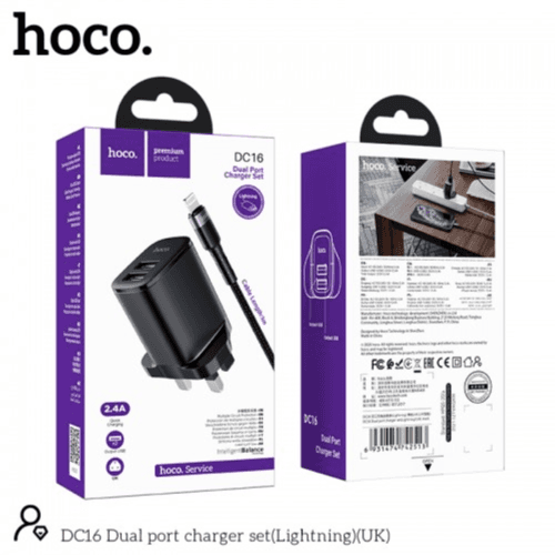 Charger For Iphone U.S.B. To Lightning . Hoco Dc16
