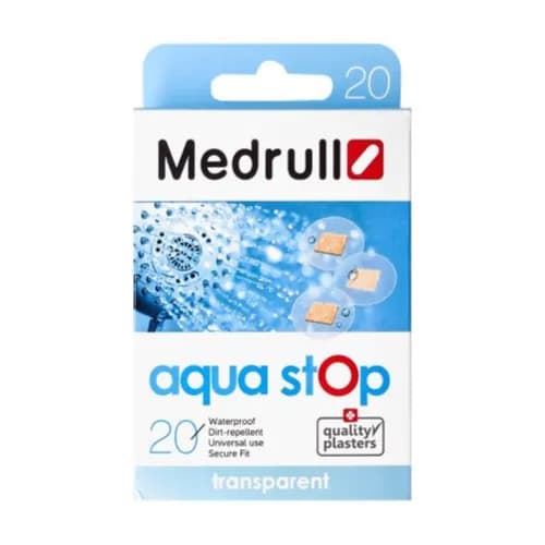 Medrull Transparent Waterproof Round Aqua Stop Plaster 20 Pieces