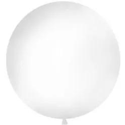 24" Big White Balloons 1 Piece With Helium Gas