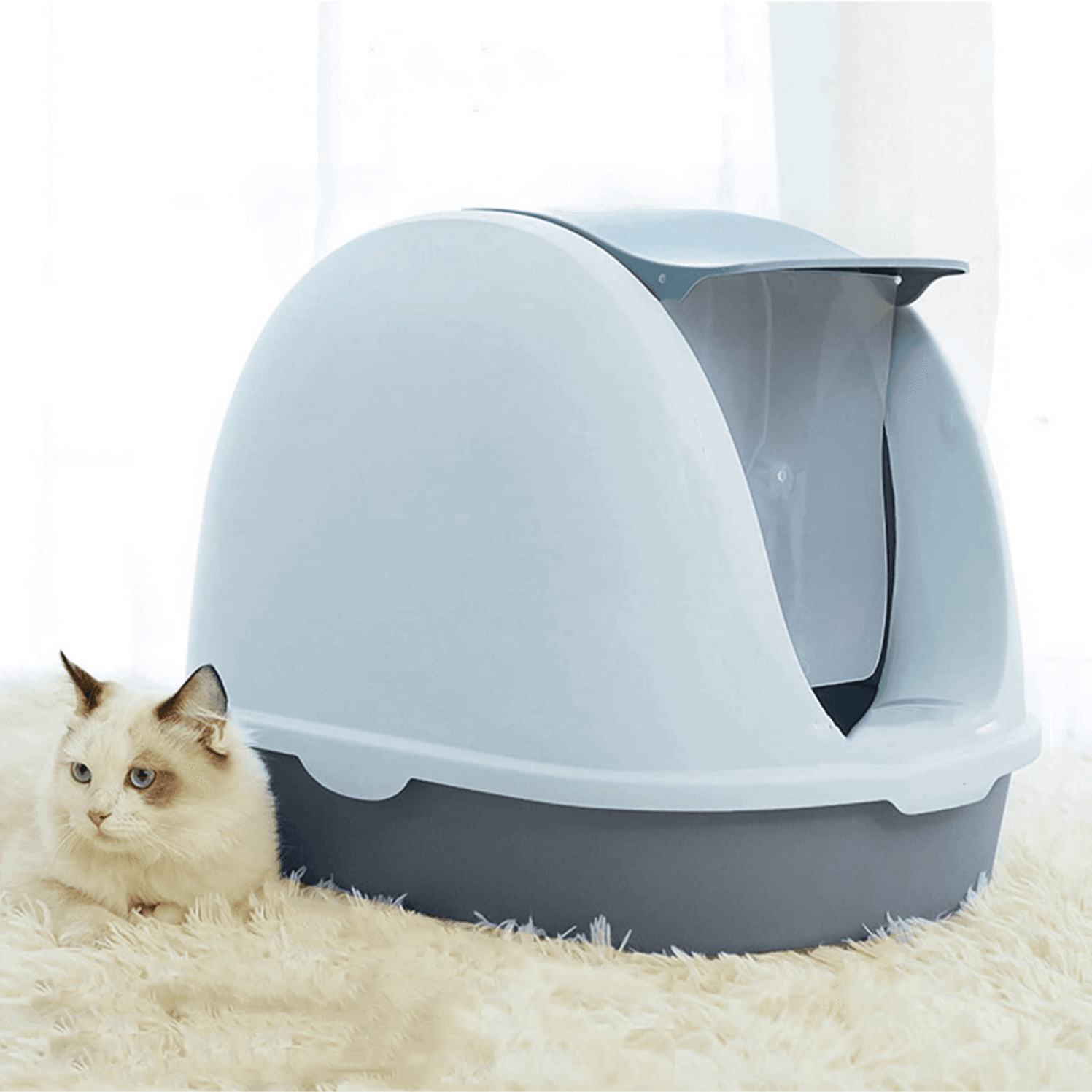 Hooded Kittie Cat Litter Box With Lid