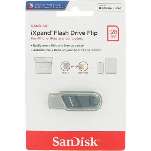 Sandisk 128Gb Ixpand Flash Drive Flip Usb 3.1